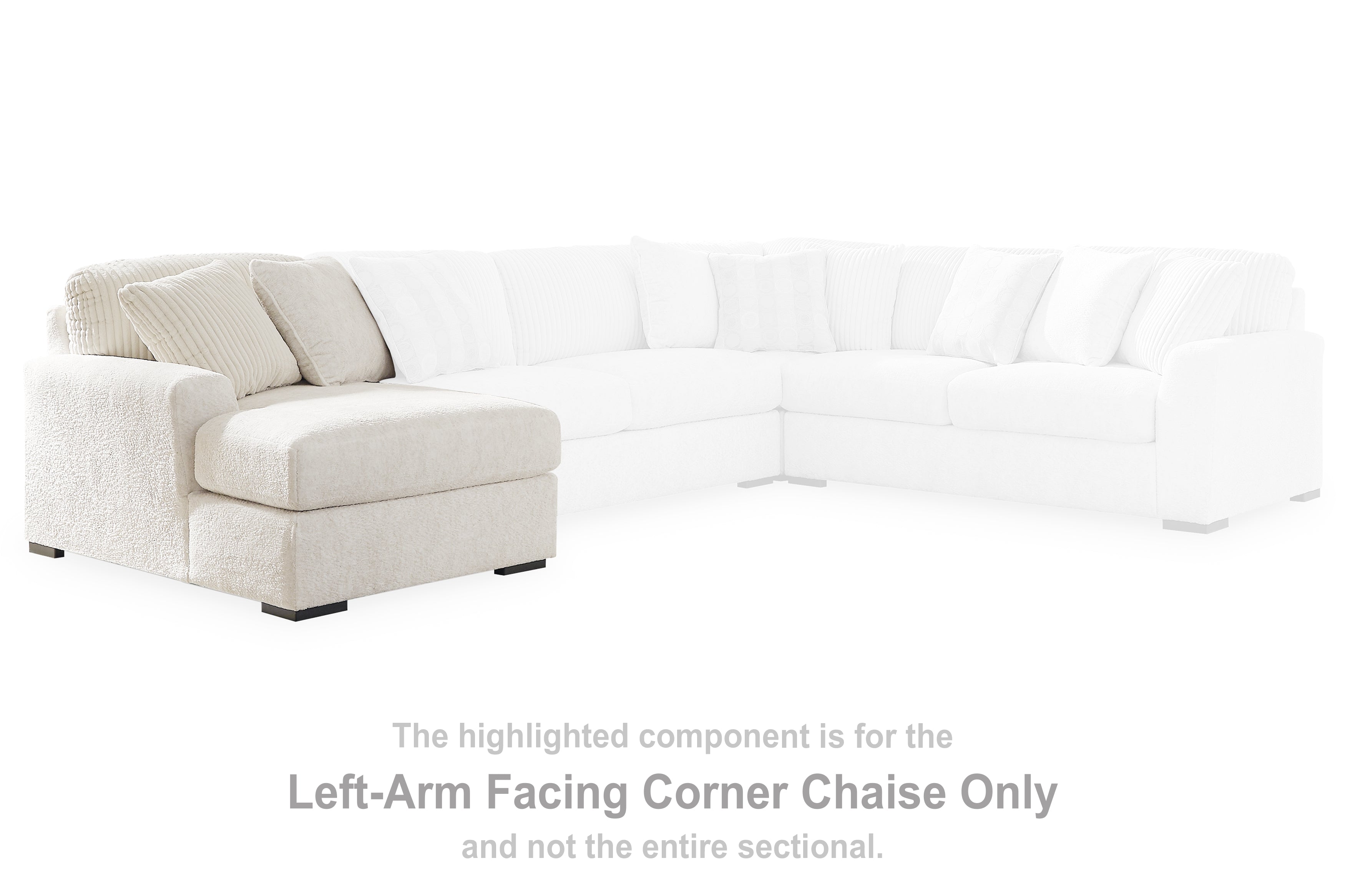 Chessington Ivory Left-Arm Facing Corner Chaise - 6190416 - Bien Home Furniture &amp; Electronics