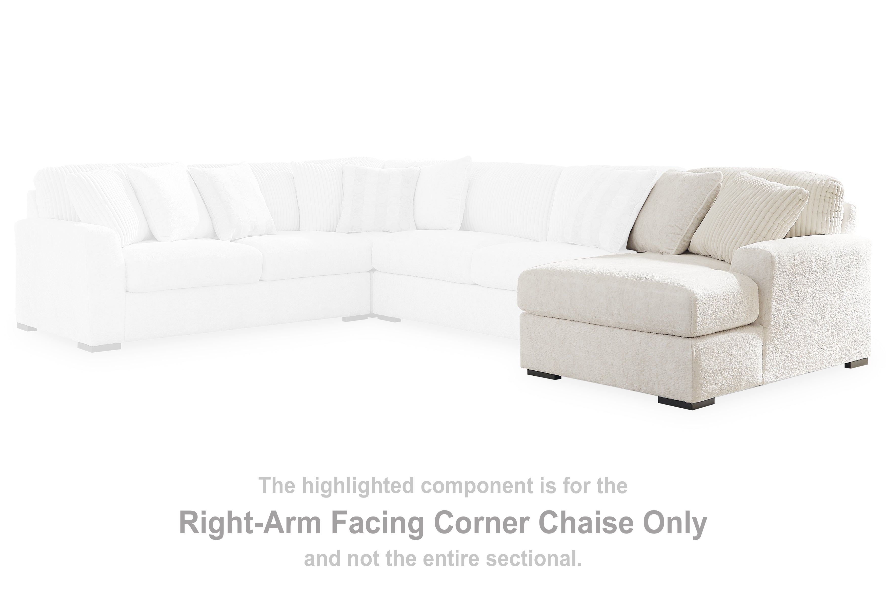 Chessington Ivory Right-Arm Facing Corner Chaise - 6190417 - Bien Home Furniture &amp; Electronics