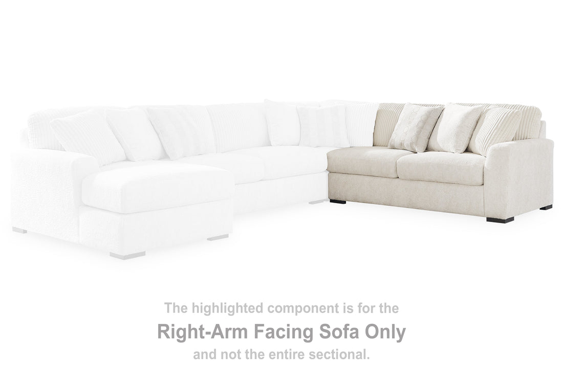 Chessington Ivory Right-Arm Facing Sofa - 6190467 - Bien Home Furniture &amp; Electronics