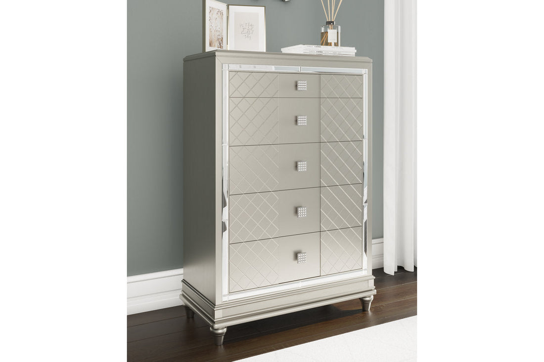 Chevanna Platinum Chest of Drawers - B744-46 - Bien Home Furniture &amp; Electronics