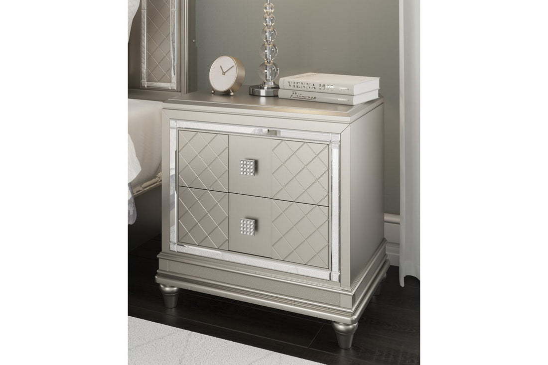 Chevanna Platinum Nightstand - B744-92 - Bien Home Furniture &amp; Electronics