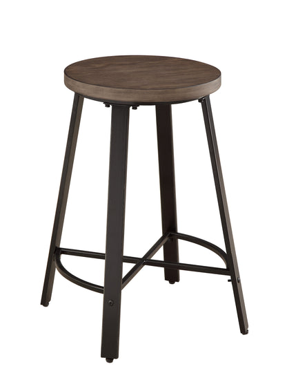 Chevre Brown/Gray Round Counter Height Set - SET | 5607-36RD | 5607-24(2) - Bien Home Furniture &amp; Electronics