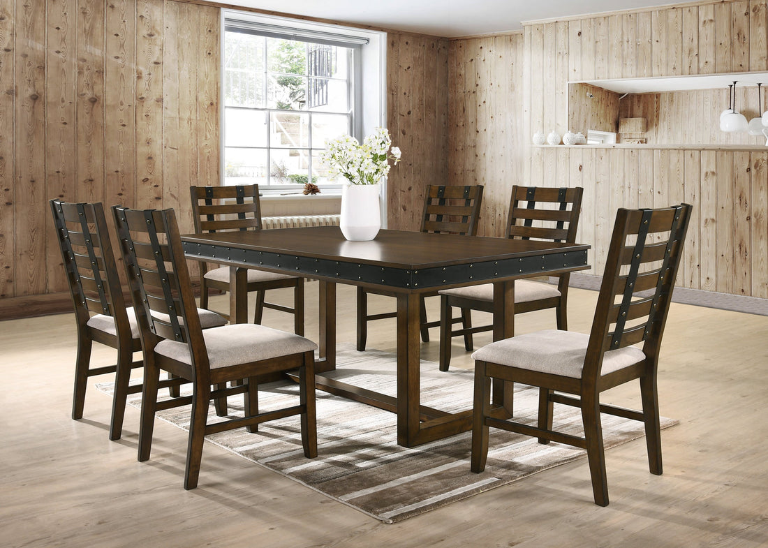 Chicago Dining Table + 6 Chair Set - Chicago - Bien Home Furniture &amp; Electronics