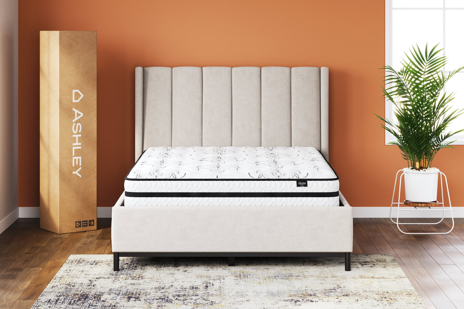 Chime 10 Inch Hybrid White California King Mattress in a Box - M69651 - Bien Home Furniture &amp; Electronics