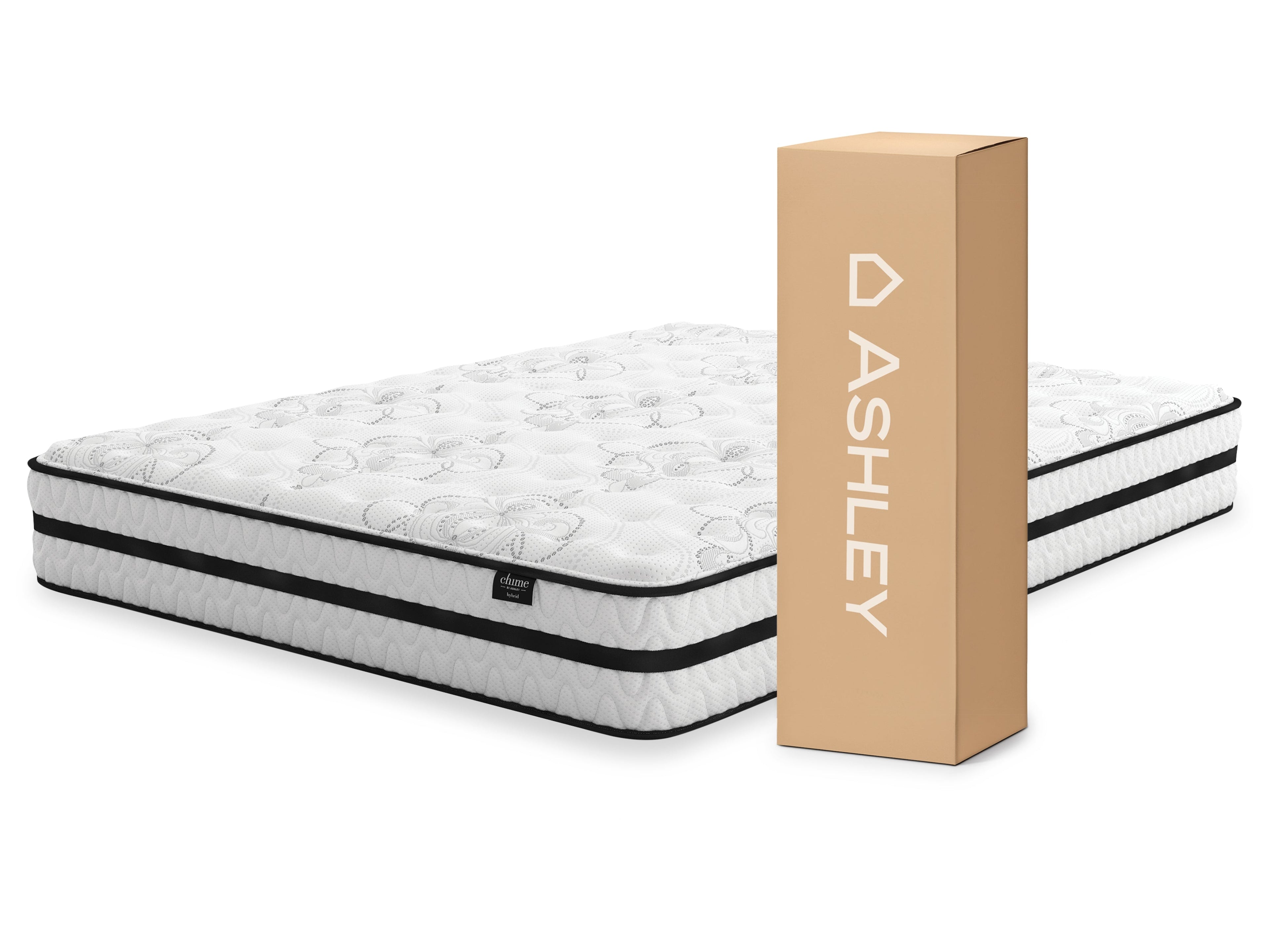 Chime 10 Inch Hybrid White California King Mattress in a Box - M69651 - Bien Home Furniture &amp; Electronics