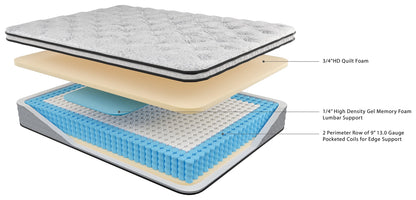 Chime 10 Inch Hybrid White California King Mattress in a Box - M69651 - Bien Home Furniture &amp; Electronics
