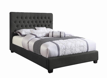 Chloe Tufted Upholstered California King Bed Charcoal - 300529KW - Bien Home Furniture &amp; Electronics