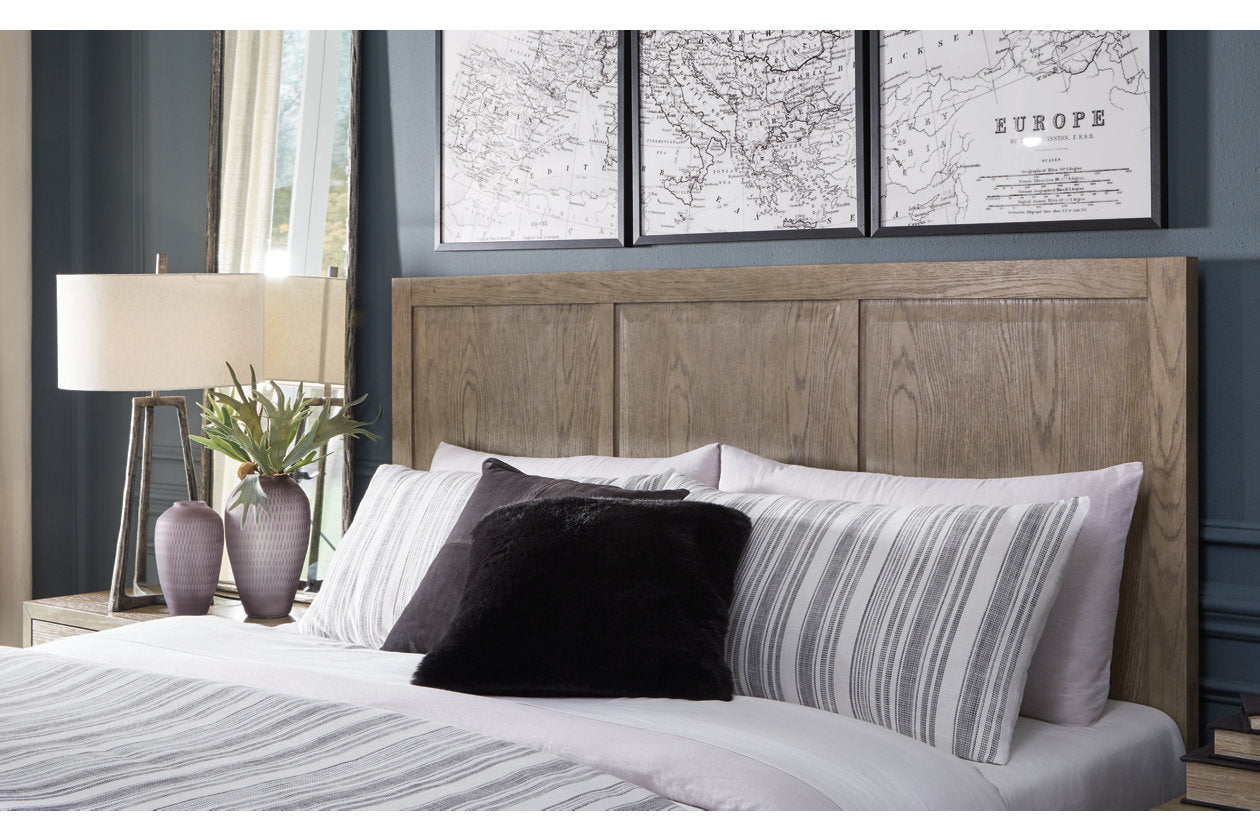 Chrestner Gray King Panel Bed - SET | B983-76 | B983-78 | B983-99 - Bien Home Furniture &amp; Electronics