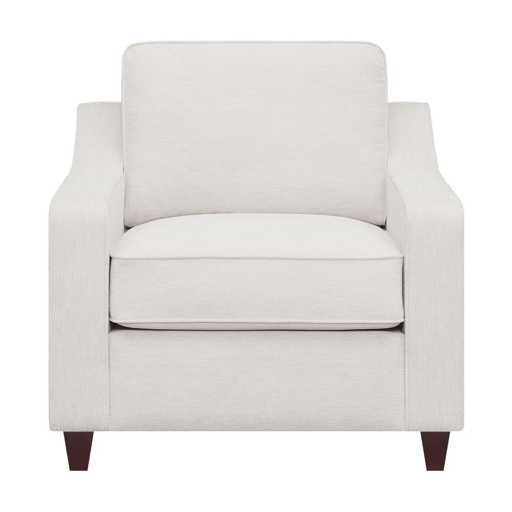 Christine Beige Upholstered Cushion Back Chair - 552063 - Bien Home Furniture &amp; Electronics