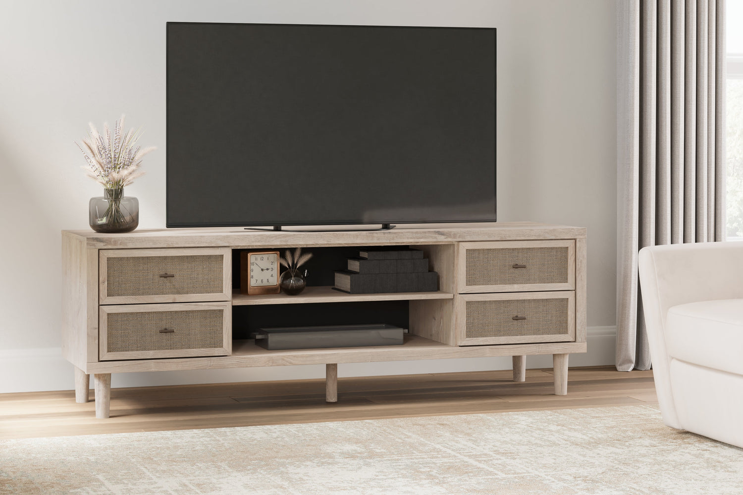 Cielden Two-tone 62" TV Stand - W1199-68 - Bien Home Furniture &amp; Electronics