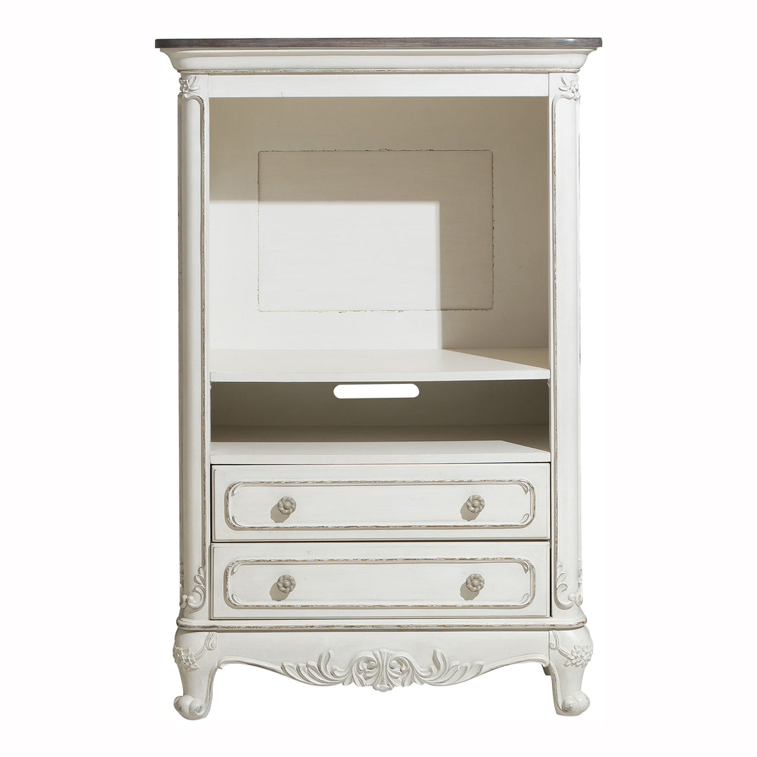 Cinderella Antique White Armoire - 1386NW-7 - Bien Home Furniture &amp; Electronics