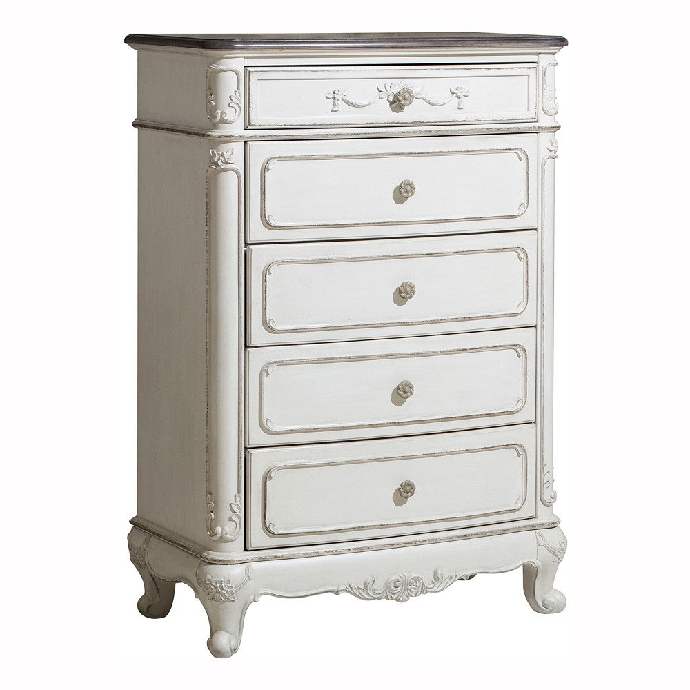 Cinderella Antique White Chest - 1386NW-9 - Bien Home Furniture & Electronics