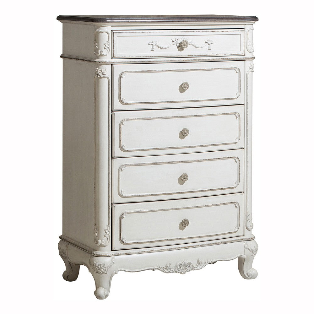 Cinderella Antique White Chest - 1386NW-9 - Bien Home Furniture &amp; Electronics