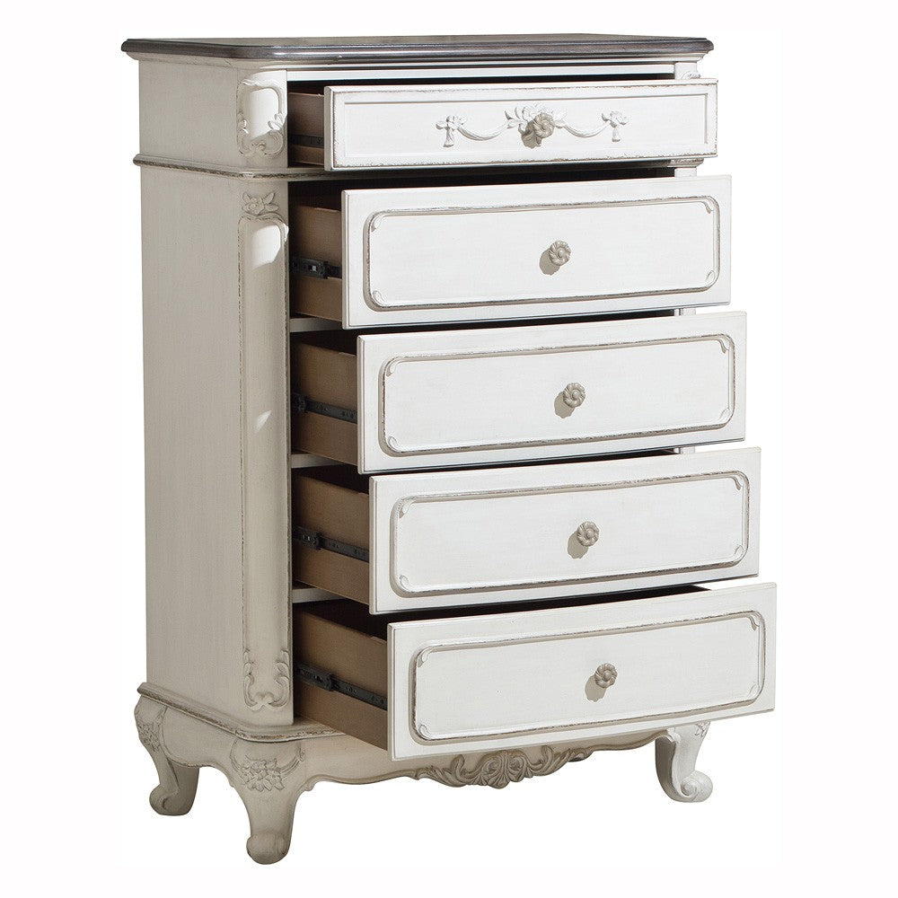 Cinderella Antique White Chest - 1386NW-9 - Bien Home Furniture &amp; Electronics