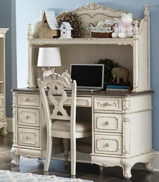 Cinderella Antique White Writing Desk - 1386NW-11 - Bien Home Furniture &amp; Electronics