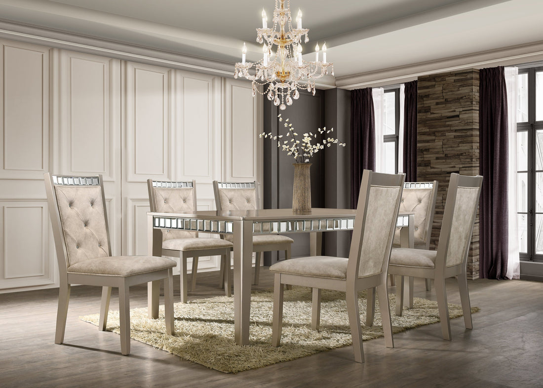 Clara - Dining Table + 6 Chair Set - Clara Dining Set - Bien Home Furniture &amp; Electronics