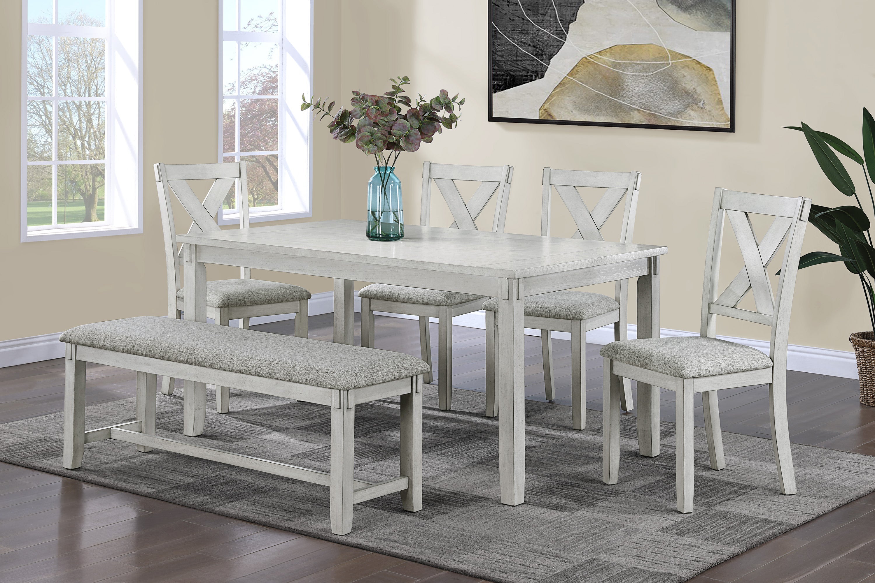 Clara Driftwood Dining Set - SET | 2321DW-SET - Bien Home Furniture &amp; Electronics