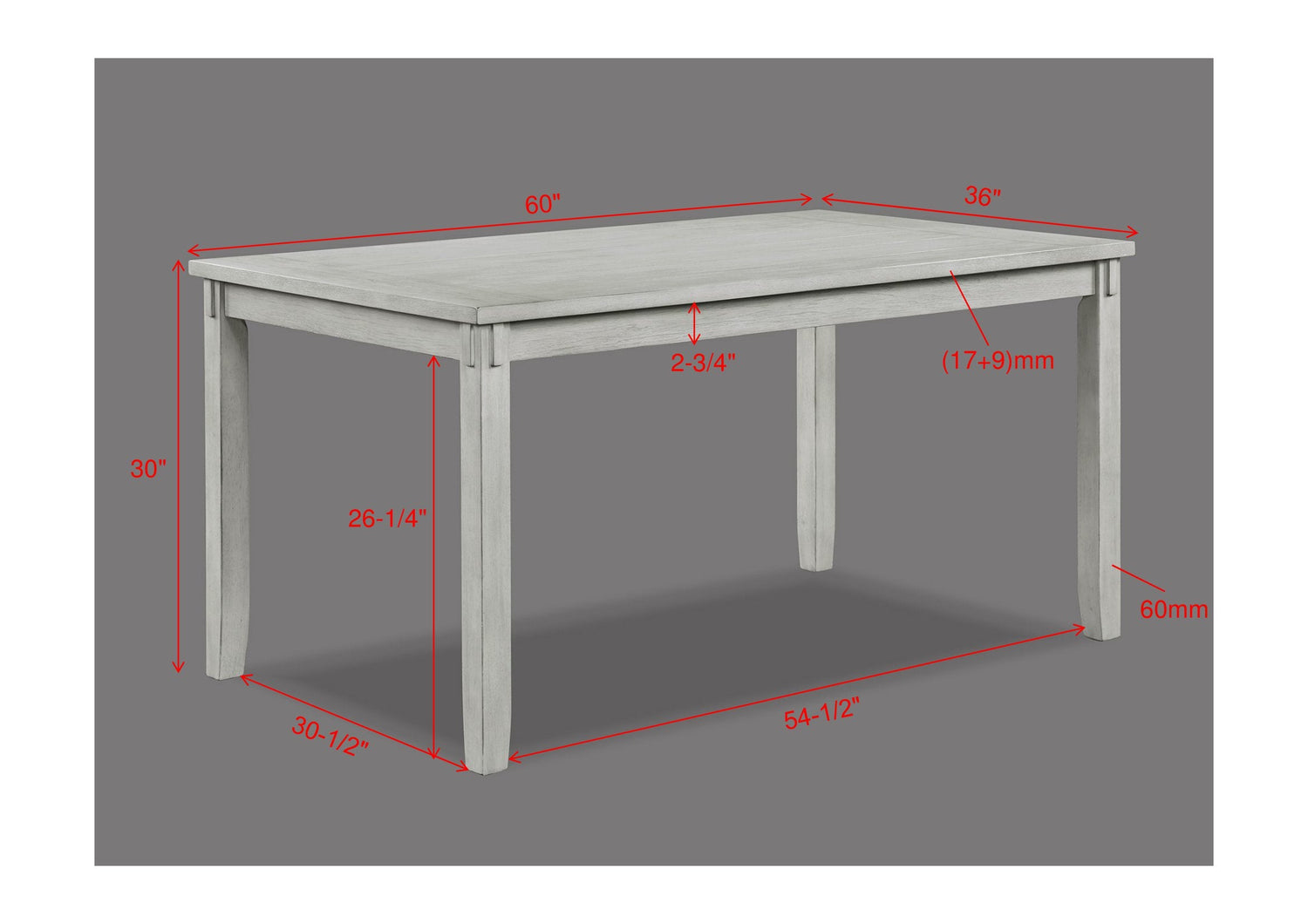 Clara Driftwood Dining Set - SET | 2321DW-SET - Bien Home Furniture &amp; Electronics