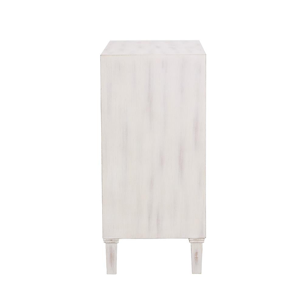 Clarkia White Accent Cabinet with Floral Carved Door - 953347 - Bien Home Furniture &amp; Electronics