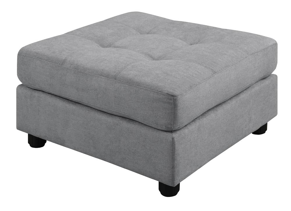 Claude Tufted Cushion Back Ottoman Dove - 551006 - Bien Home Furniture &amp; Electronics