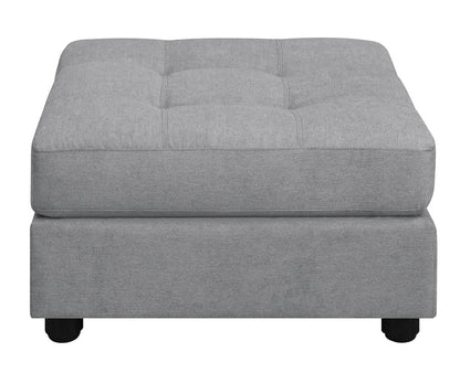 Claude Tufted Cushion Back Ottoman Dove - 551006 - Bien Home Furniture &amp; Electronics