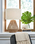 Clayman Natural/Brown Table Lamp - L329064 - Bien Home Furniture & Electronics