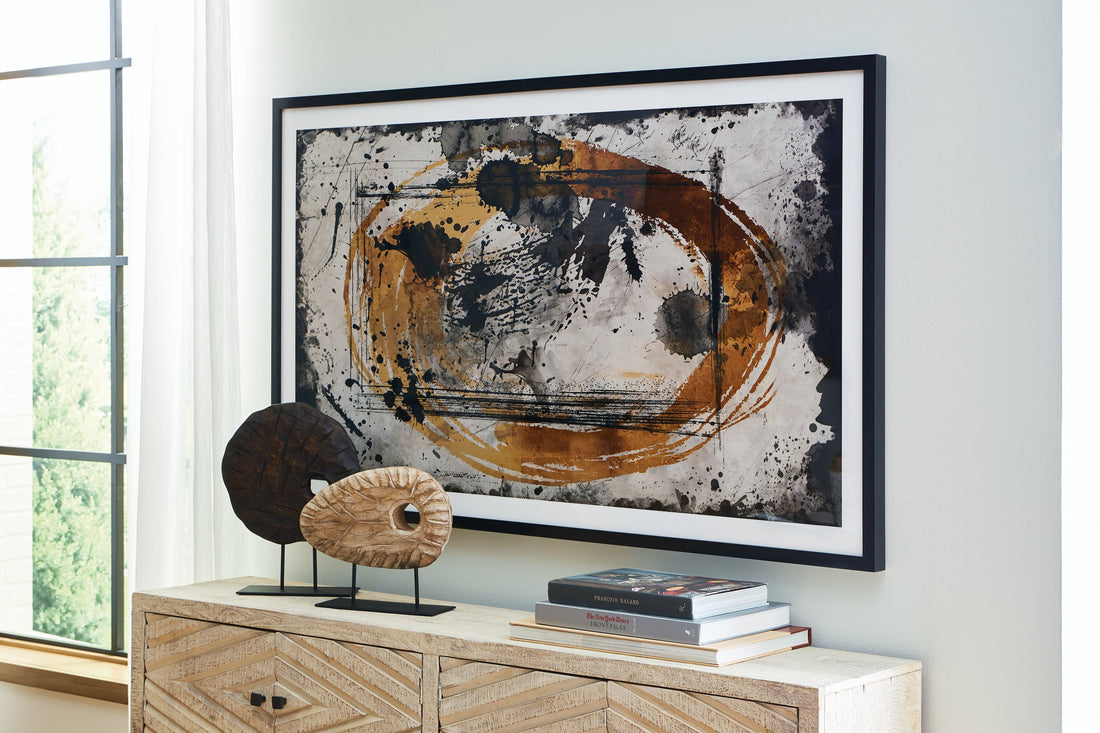 Clefting Black/Caramel/Tan Wall Art - A8000374 - Bien Home Furniture &amp; Electronics