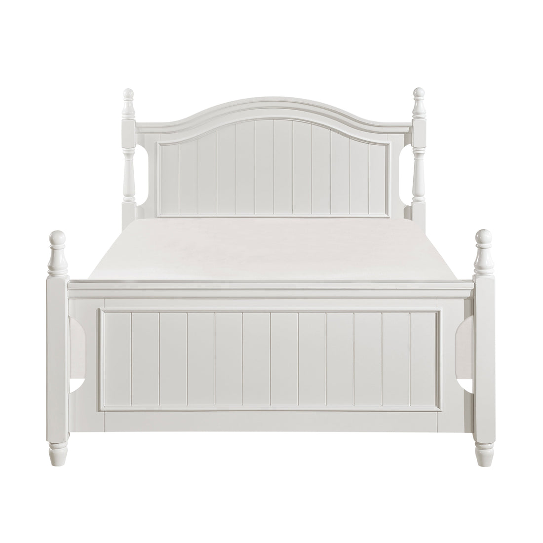 Clementine White Full Platform Bed with Twin Trundle - B1799F-1*R - Bien Home Furniture &amp; Electronics