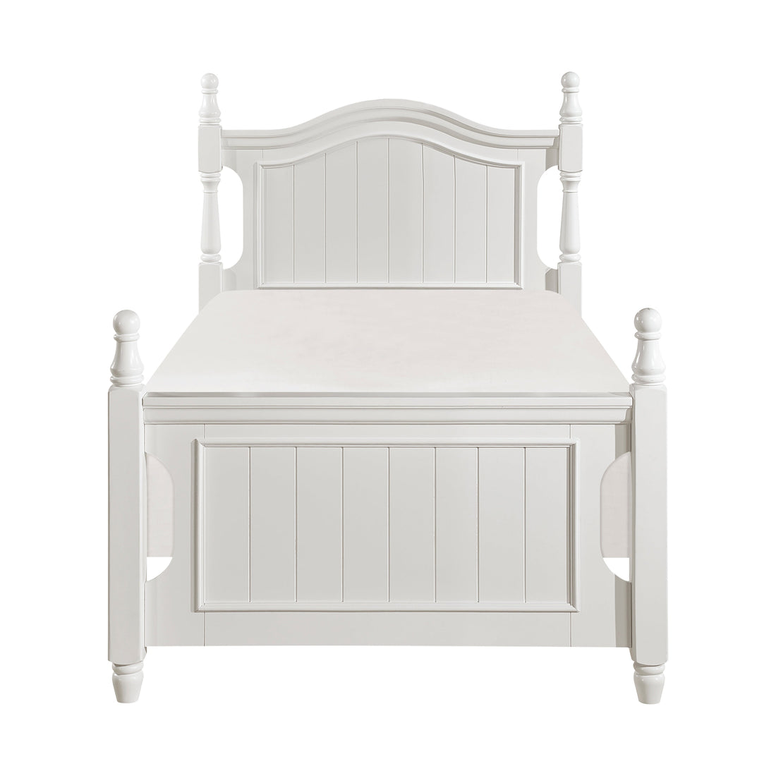 Clementine White Twin Platform Bed - B1799T-1* - Bien Home Furniture &amp; Electronics