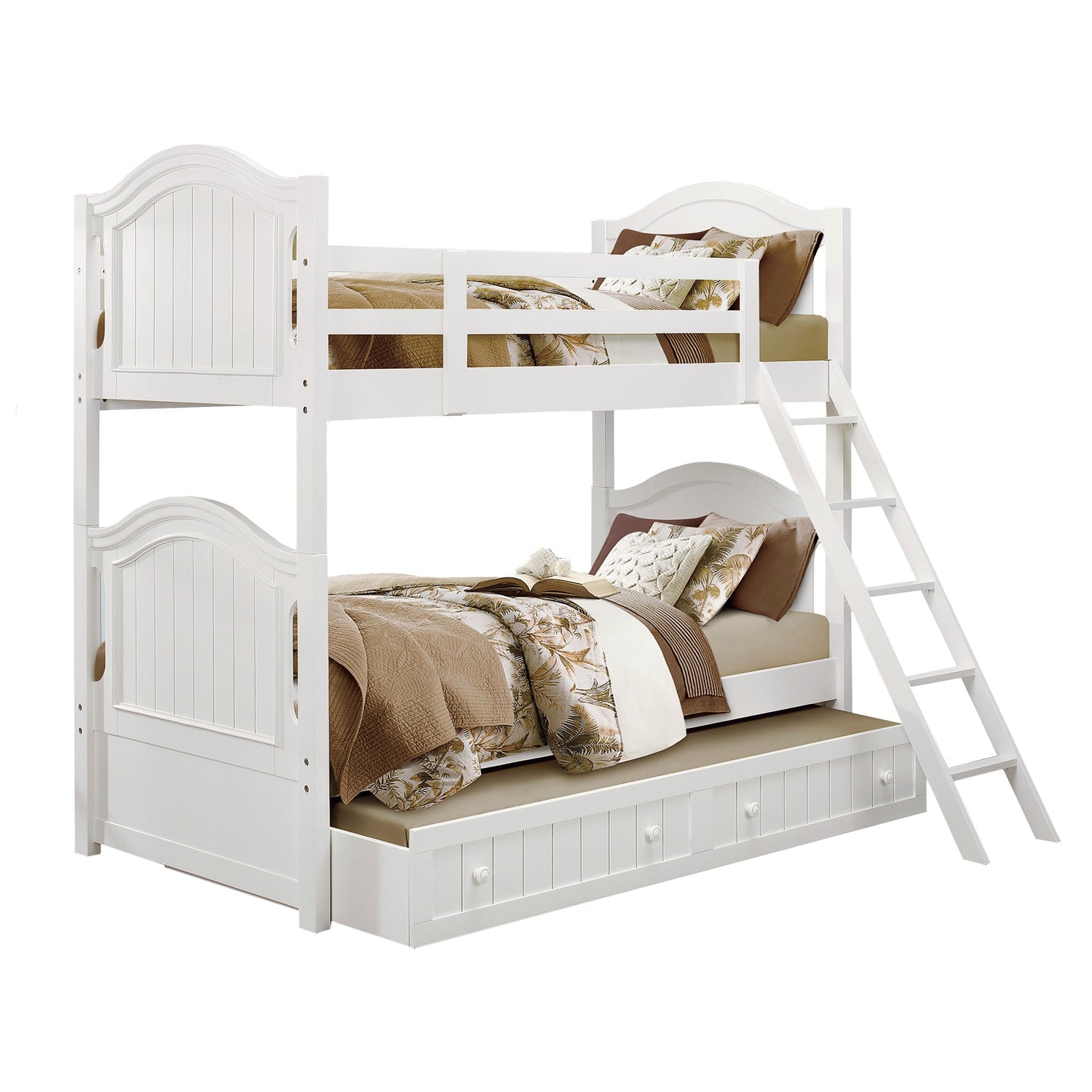 Clementine White Twin/Twin Bunk Bed - SET | B1799-HF | B1799-RL | B1799-SL - Bien Home Furniture &amp; Electronics