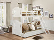 Clementine White Twin/Twin Bunk Bed with Twin Trundle - SET | B1799-HF | B1799-RL | B1799-SL | B1799-R - Bien Home Furniture & Electronics