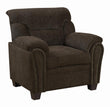 Clemintine Brown Upholstered Chair with Nailhead Trim - 506573 - Bien Home Furniture & Electronics