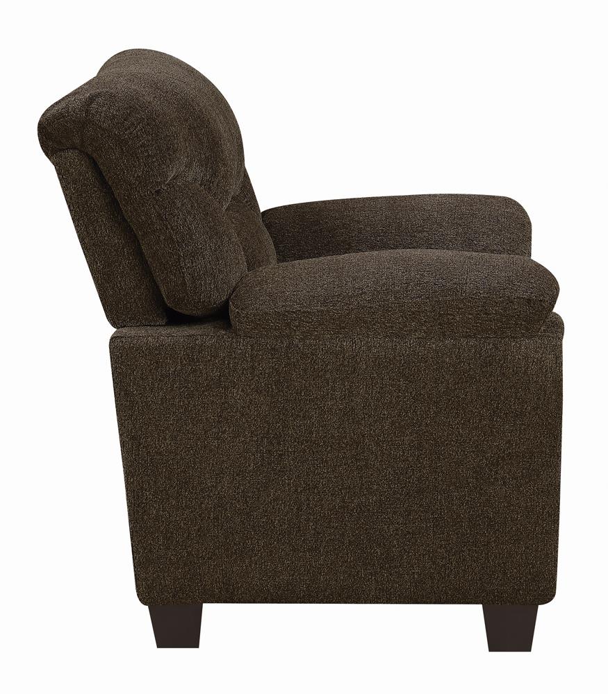 Clemintine Brown Upholstered Chair with Nailhead Trim - 506573 - Bien Home Furniture &amp; Electronics