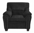 Clemintine Graphite Upholstered Chair with Nailhead Trim - 506576 - Bien Home Furniture & Electronics