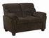 Clemintine Upholstered Loveseat with Nailhead Trim Brown - 506572 - Bien Home Furniture & Electronics