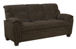 Clemintine Upholstered Sofa with Nailhead Trim Brown - 506571 - Bien Home Furniture & Electronics