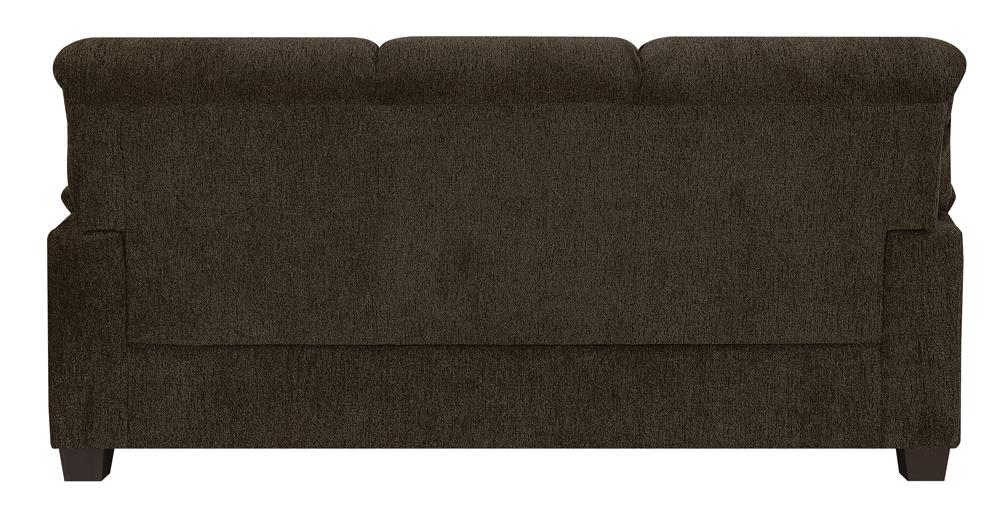 Clemintine Upholstered Sofa with Nailhead Trim Brown - 506571 - Bien Home Furniture &amp; Electronics