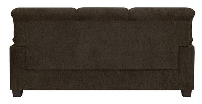 Clemintine Upholstered Sofa with Nailhead Trim Brown - 506571 - Bien Home Furniture &amp; Electronics