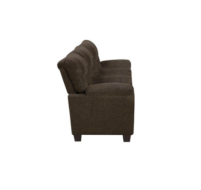 Clemintine Upholstered Sofa with Nailhead Trim Brown - 506571 - Bien Home Furniture &amp; Electronics