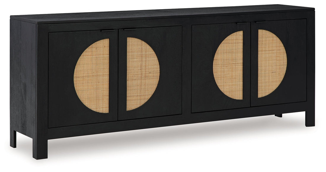 Cliffiings Black/Natural Accent Cabinet - A4000575 - Bien Home Furniture &amp; Electronics