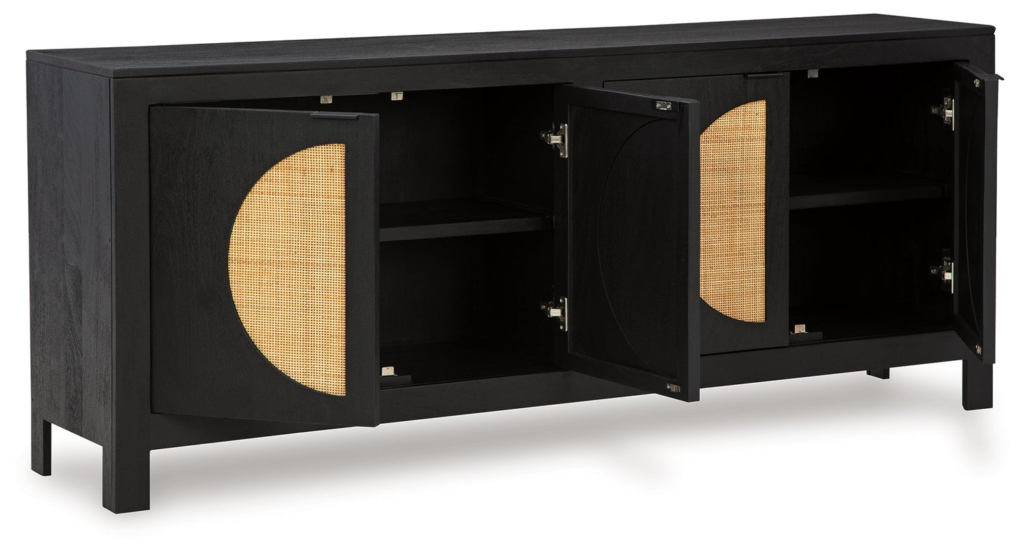 Cliffiings Black/Natural Accent Cabinet - A4000575 - Bien Home Furniture &amp; Electronics