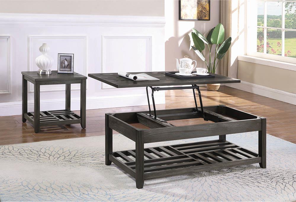 Cliffview 1-Shelf Rectangular End Table Gray - 722287 - Bien Home Furniture &amp; Electronics