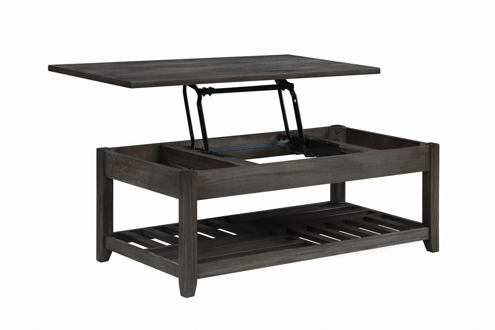 Cliffview Gray Lift Top Coffee Table with Storage Cavities - 722288 - Bien Home Furniture &amp; Electronics