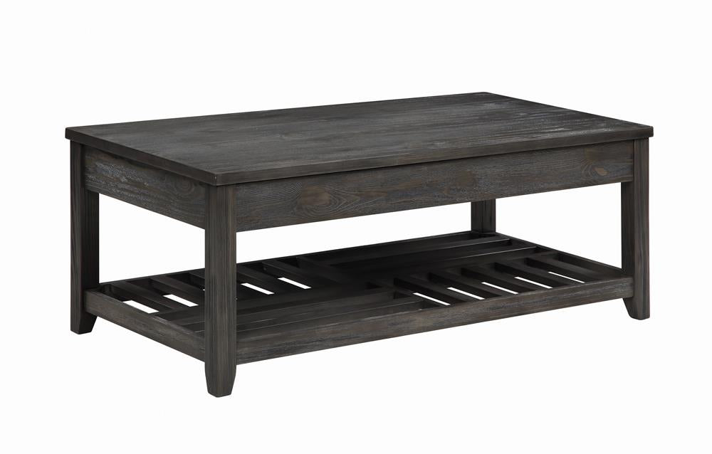 Cliffview Gray Lift Top Coffee Table with Storage Cavities - 722288 - Bien Home Furniture &amp; Electronics