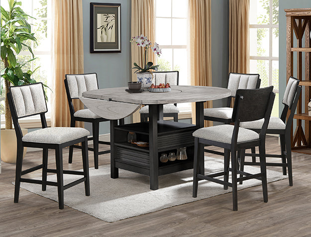 Cline Ctr Ht Tbl Shelve-Light Grey - 2850LG-T-LEG - Bien Home Furniture &amp; Electronics