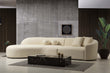 Cloe Ivory Boucle LAF Curved Sectional - CLOEBOUCLE-SECLAF - Bien Home Furniture & Electronics