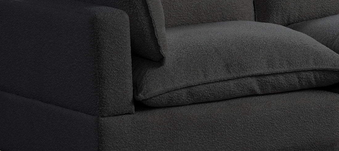 CLOUD2-Black Modular Sectional (BOUCLE FABRIC) - CLOUD2 BLACK - Bien Home Furniture &amp; Electronics