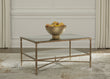Cloverty Aged Gold Finish Coffee Table - T440-1 - Bien Home Furniture & Electronics