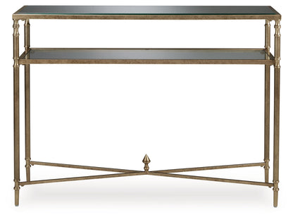 Cloverty Aged Gold Finish Sofa Table - T440-4 - Bien Home Furniture &amp; Electronics
