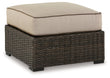 Coastline Bay Brown Outdoor Ottoman with Cushion - P784-814 - Bien Home Furniture & Electronics